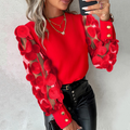 ELISE - Glamorous Mesh Sleeve Top