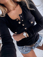 GERMAIN – Casual Long-Sleeve Button Shirt Top