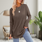 STELLAN - Casual Long Sleeve Thumb Hole Top