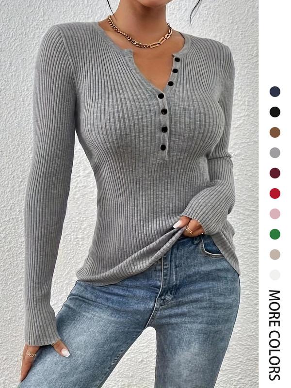 SHASHA - Elegant Chic Slim Fit Long Sleeve Round Neck Tops