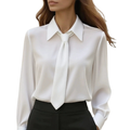 JONNIE – Modern Tie Detail Long Sleeve Shirt