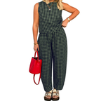 SHANIAH – Loose Fit Pocket Crop Top & Pants Set