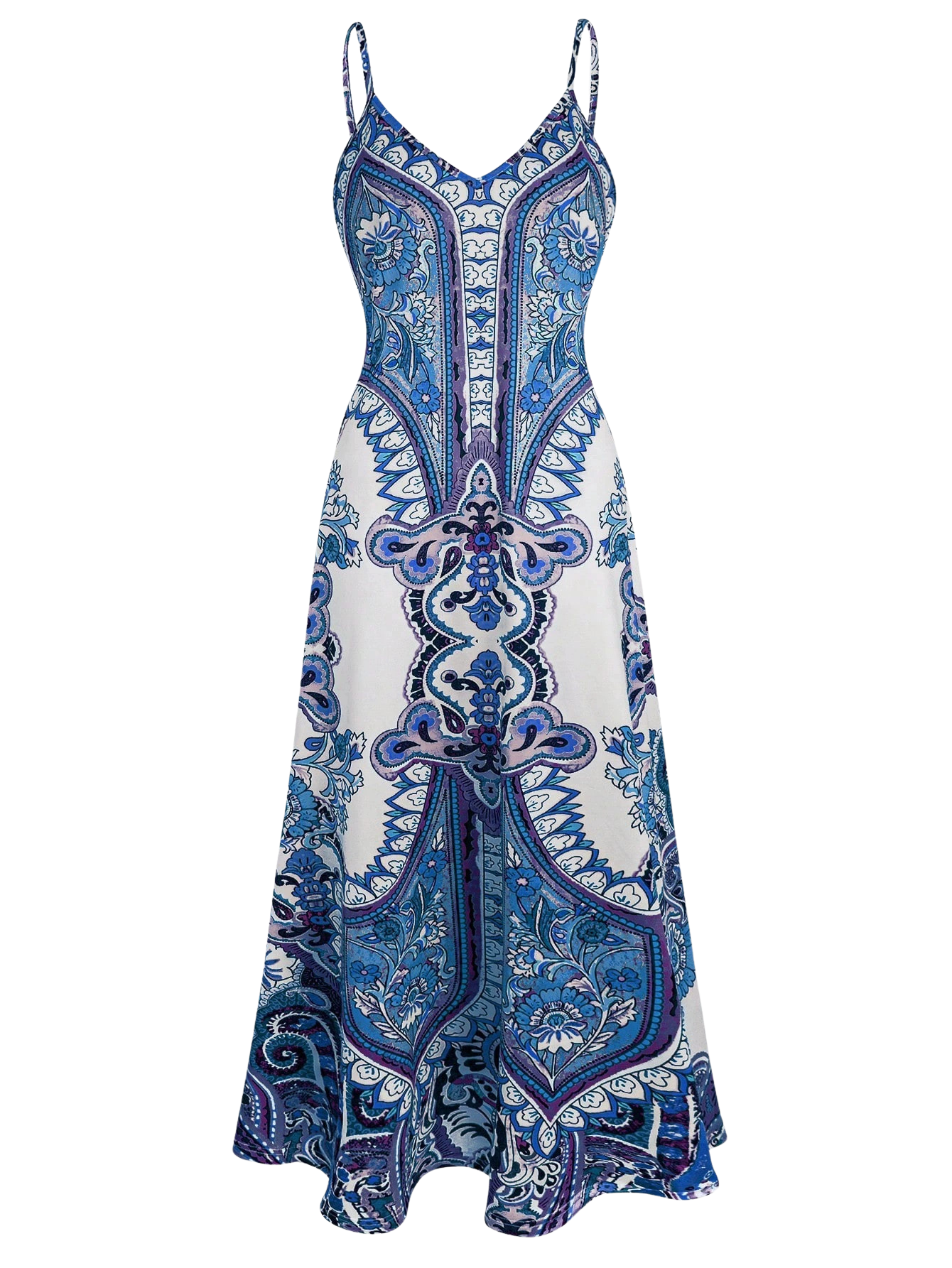 OTTILIE – Boho Floral Print Sleeveless Dress