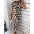 FELICIATI – Chic Bodycon Dress with Crew Neck Flutter Sleeves