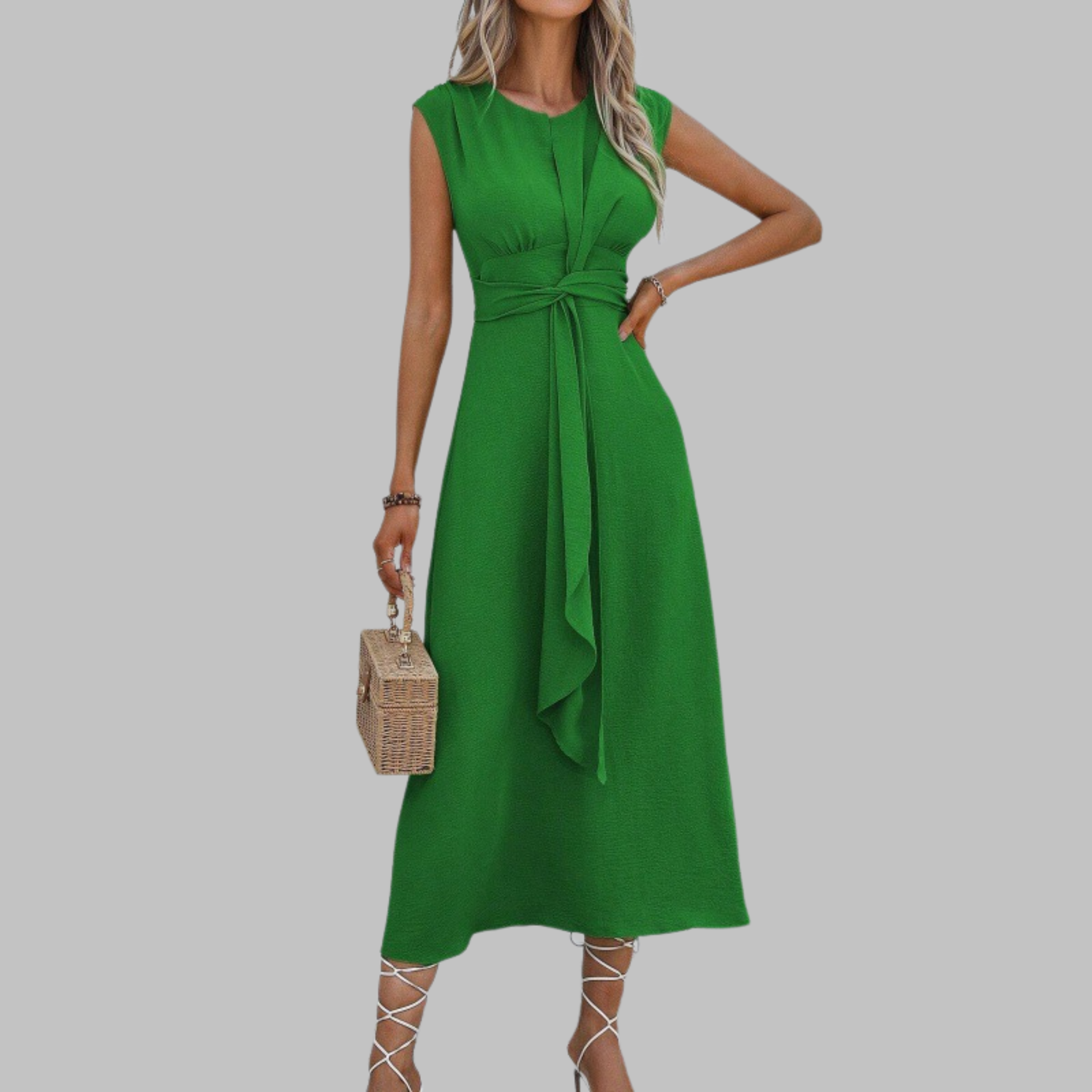 REESE - Elegant Sleeveless Round Neck Maxi Dress