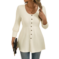 DOLLY – Polished Round Neck Long Sleeve Top