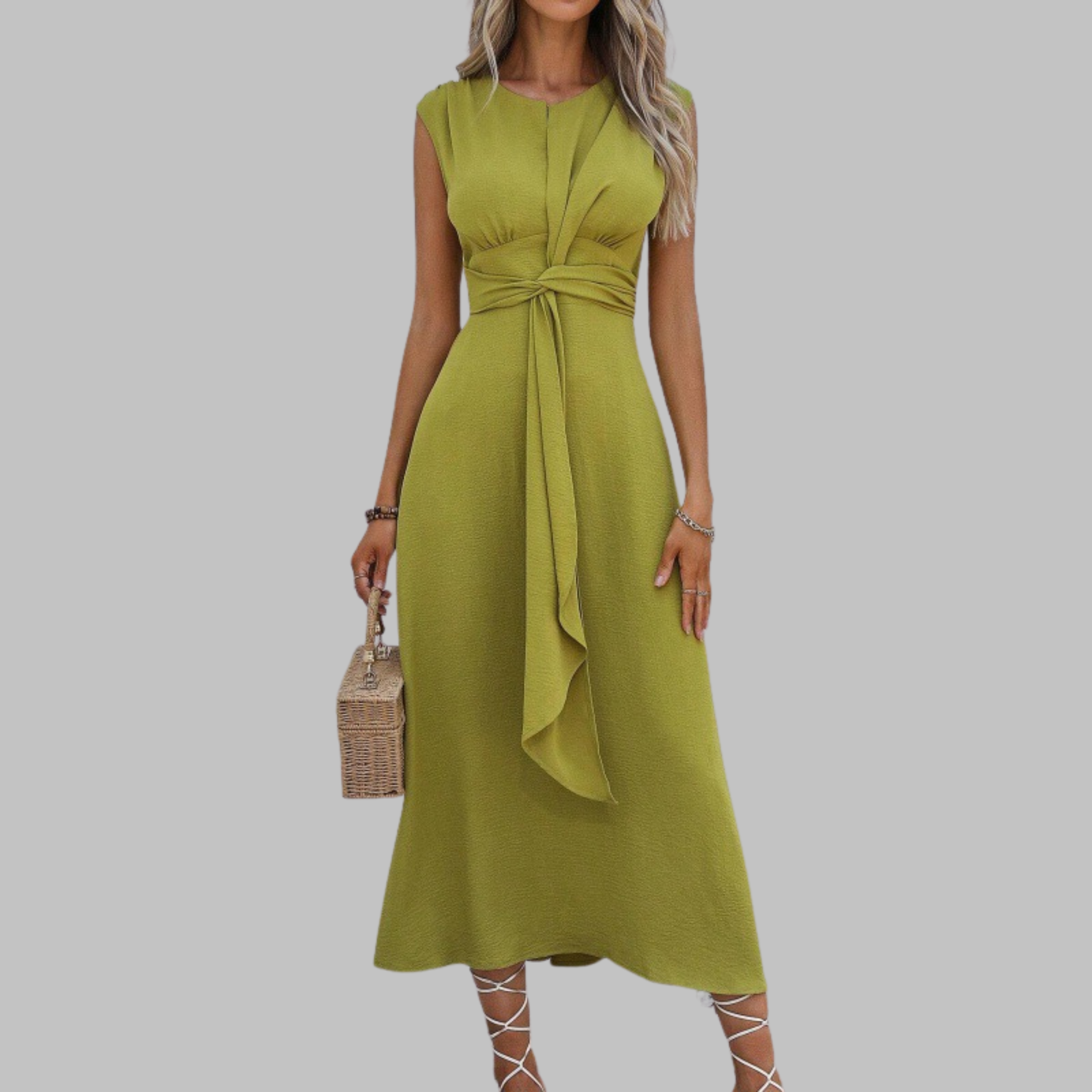 REESE - Elegant Sleeveless Round Neck Maxi Dress