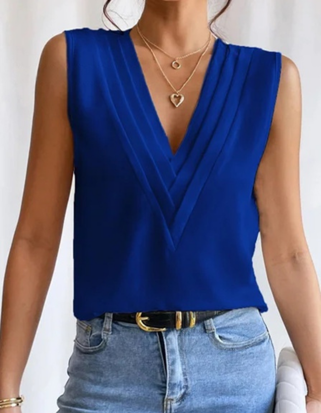 JADE - Lightweight Sleeveless V-Neck Top