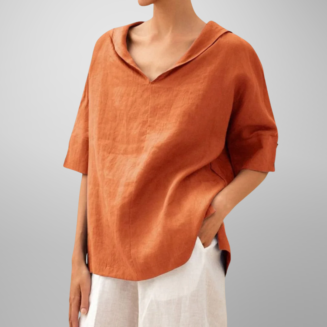LUCY – Cotton Loose-Fitting Blouse