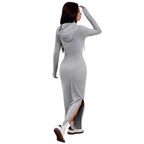 LUCY – Casual Hooded Drawstring Slim Fit Dress