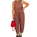 SHANIAH – Loose Fit Pocket Crop Top & Pants Set