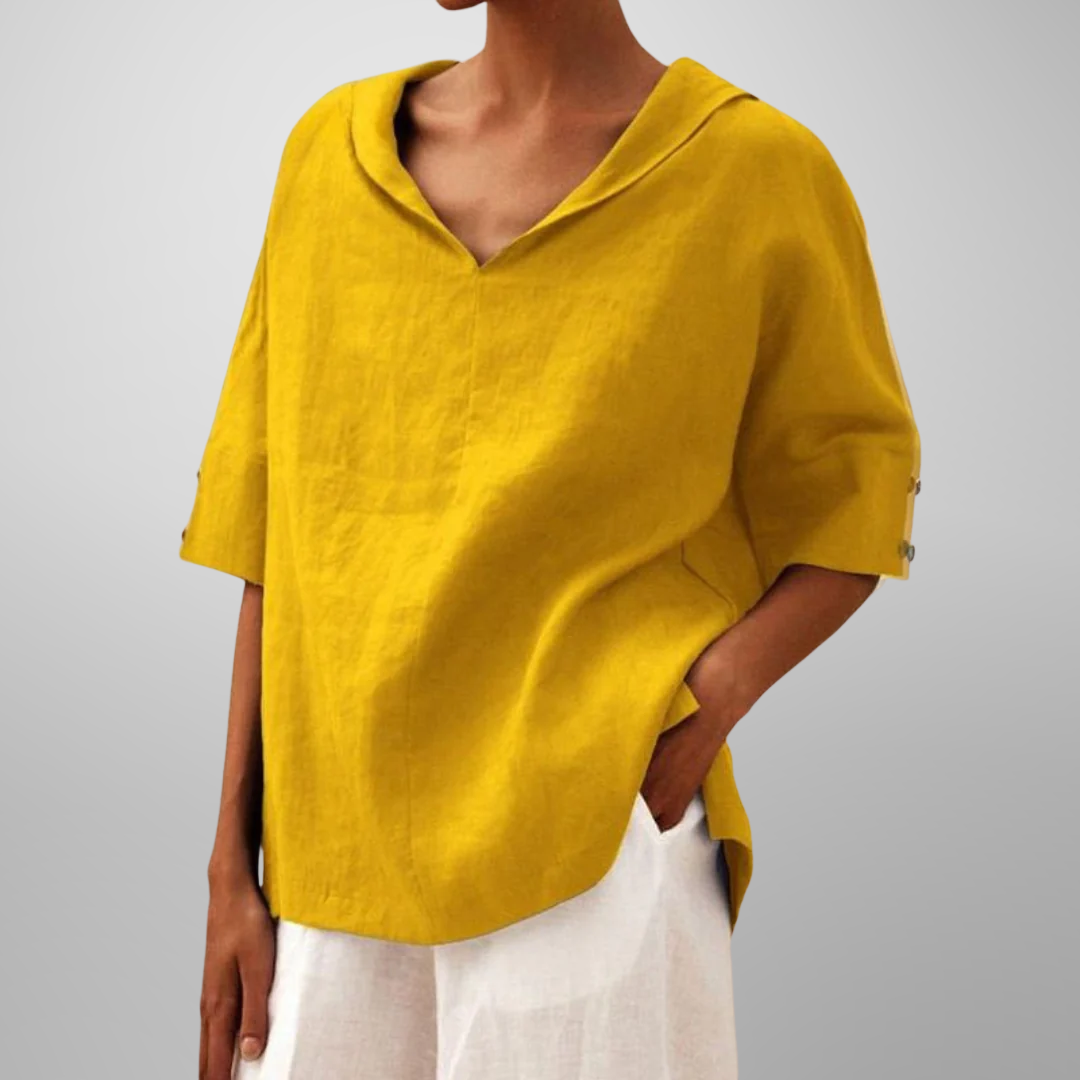 LUCY – Cotton Loose-Fitting Blouse
