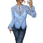 SARAH – Modern Hollow Detail Blouse