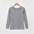 EVANTHIA - Casual Striped Slim-Fit Long Sleeve Top