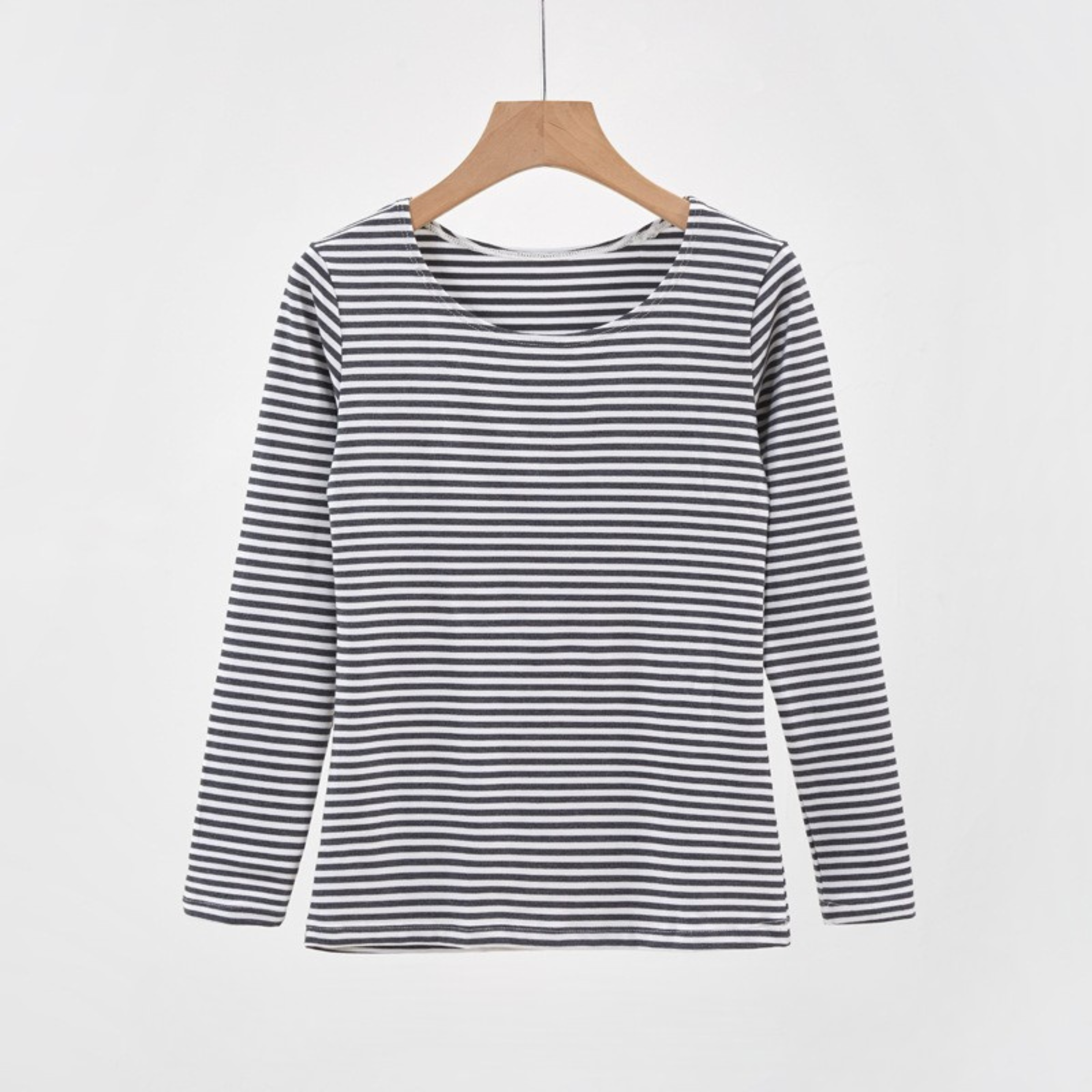 EVANTHIA - Casual Striped Slim-Fit Long Sleeve Top