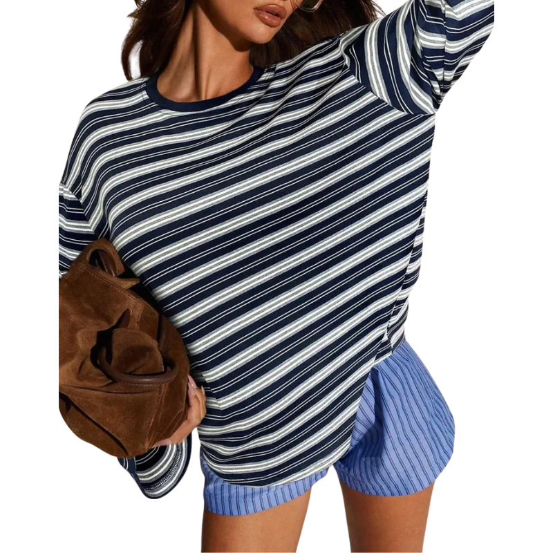 LAIZA – Modern Long Sleeve Striped Shirt