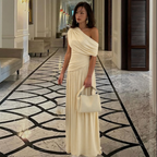 SHINA - Elegant One Shoulder Evening Maxi Dress