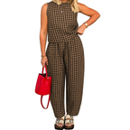 SHANIAH – Loose Fit Pocket Crop Top & Pants Set