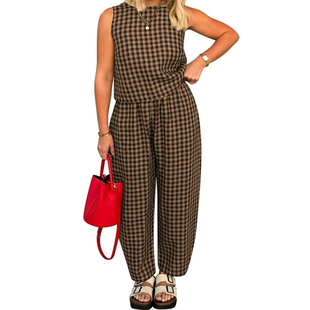 SHANIAH – Loose Fit Pocket Crop Top & Pants Set