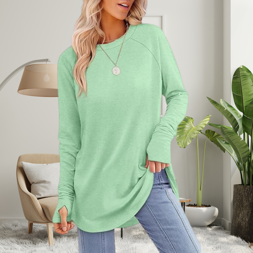 STELLAN - Casual Long Sleeve Thumb Hole Top