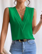 JADE - Lightweight Sleeveless V-Neck Top