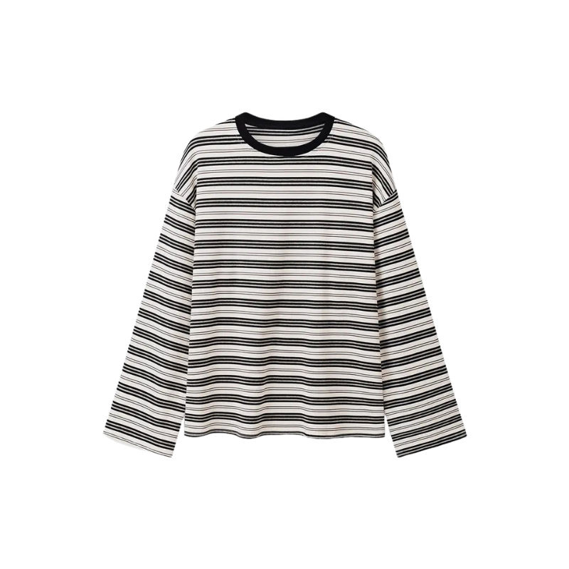 LAIZA – Modern Long Sleeve Striped Shirt