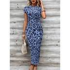 FELICIATI – Chic Bodycon Dress with Crew Neck Flutter Sleeves