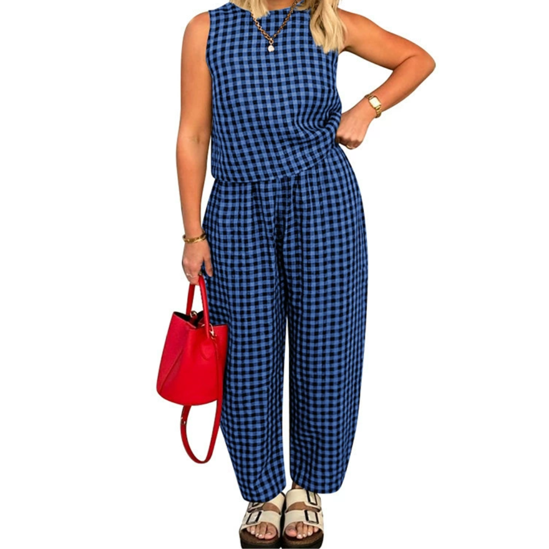SHANIAH – Loose Fit Pocket Crop Top & Pants Set