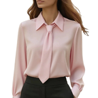 JONNIE – Modern Tie Detail Long Sleeve Shirt