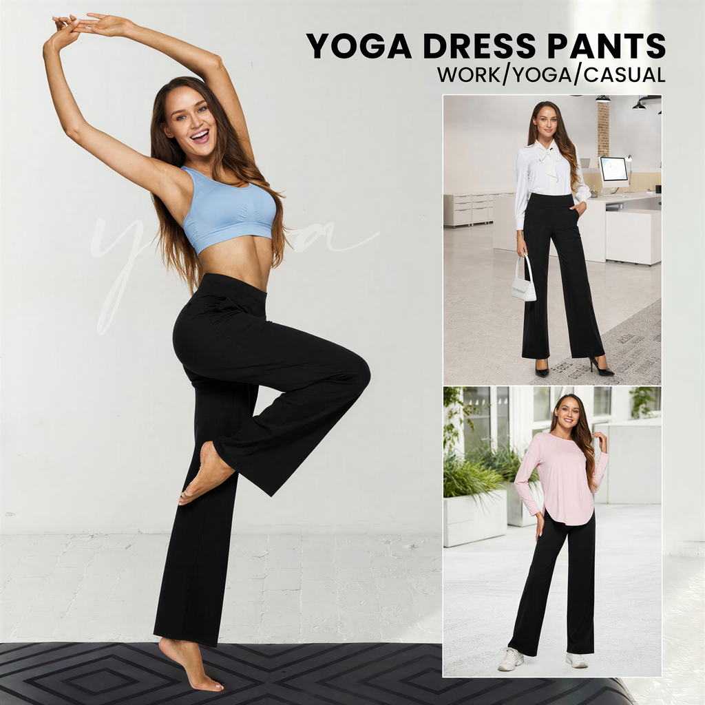 WHITNEY - Comfortable High-Waist Wide Leg Pants for Yoga and Outdoor Fun