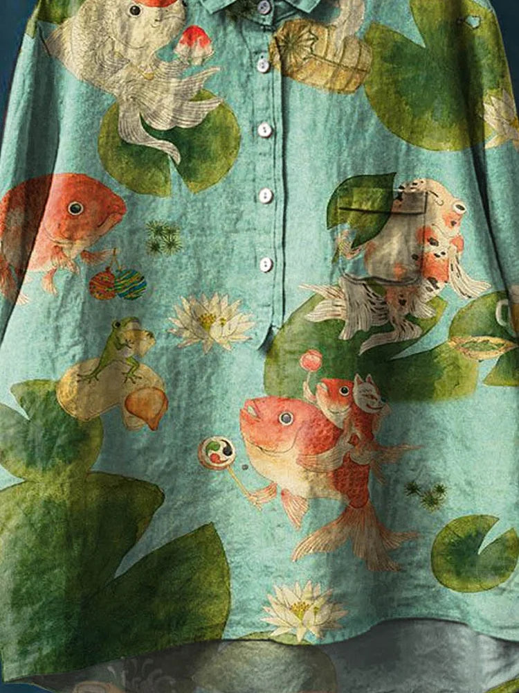 CLAUDIA - Fish Art Shirt