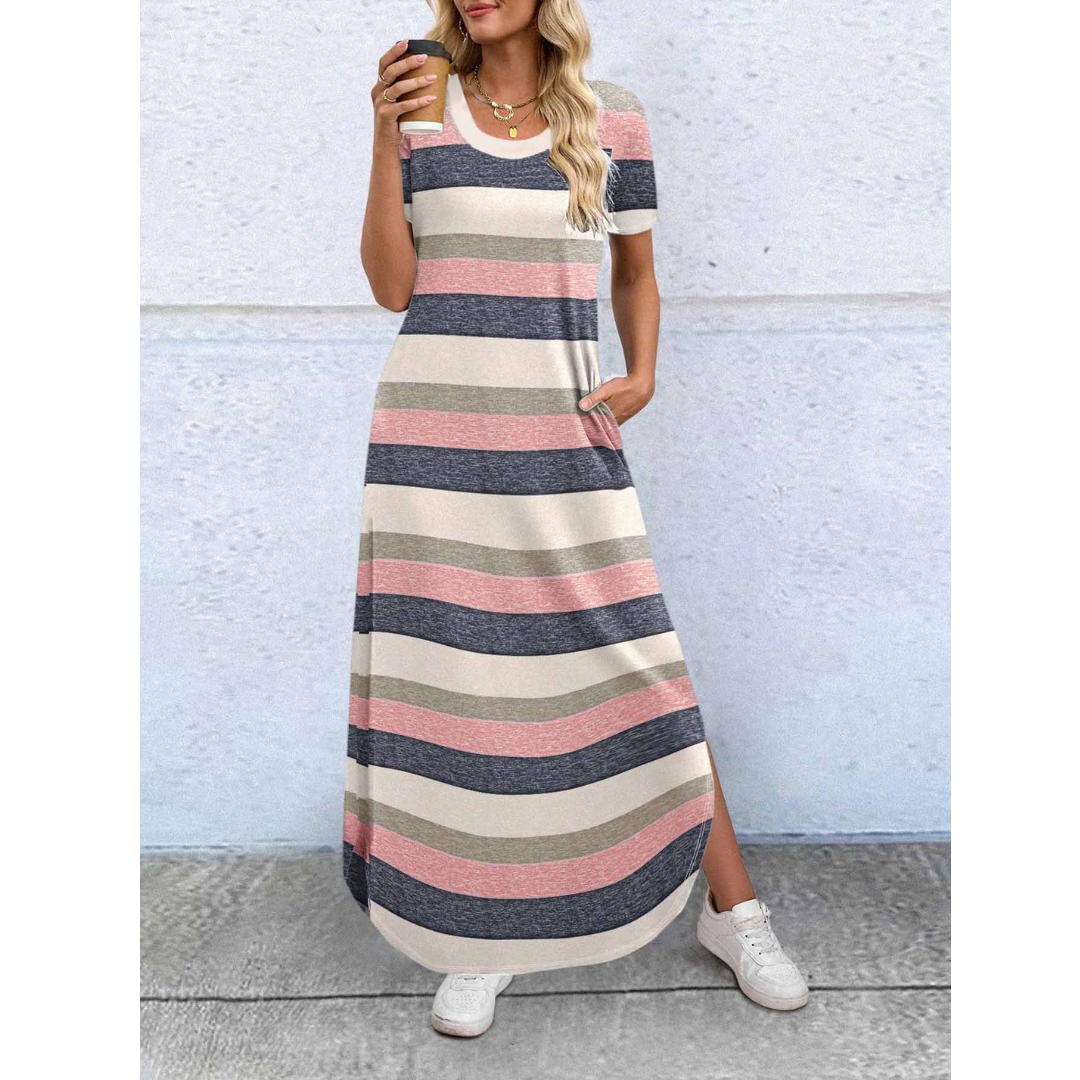 MAGESSA – Everyday Relaxed Fit Round Neck Maxi Dress