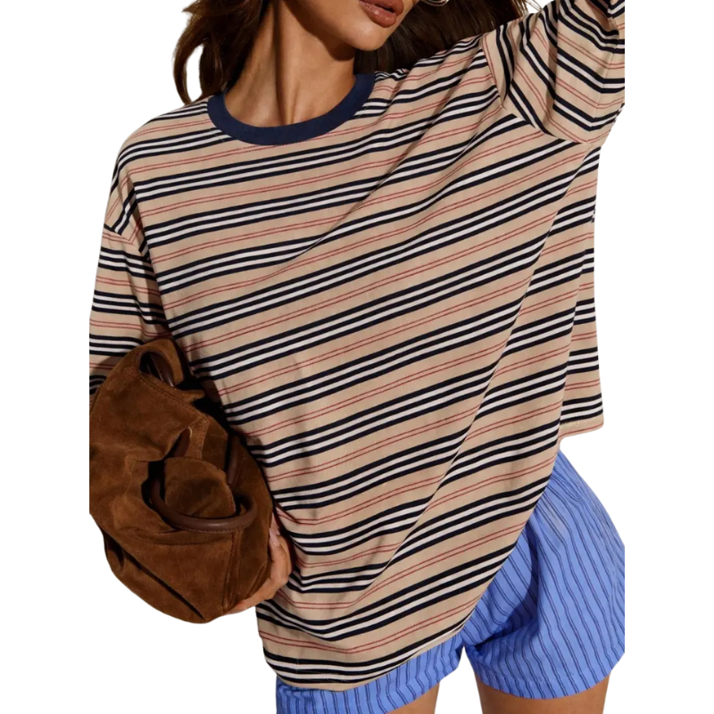 LAIZA – Modern Long Sleeve Striped Shirt
