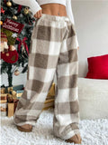AMBER - Comfortable Plaid Straight Pants for Cold Weather Wear