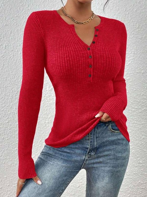 SHASHA - Elegant Chic Slim Fit Long Sleeve Round Neck Tops