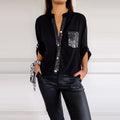 DANICA -  Sequin Detailed Blouse