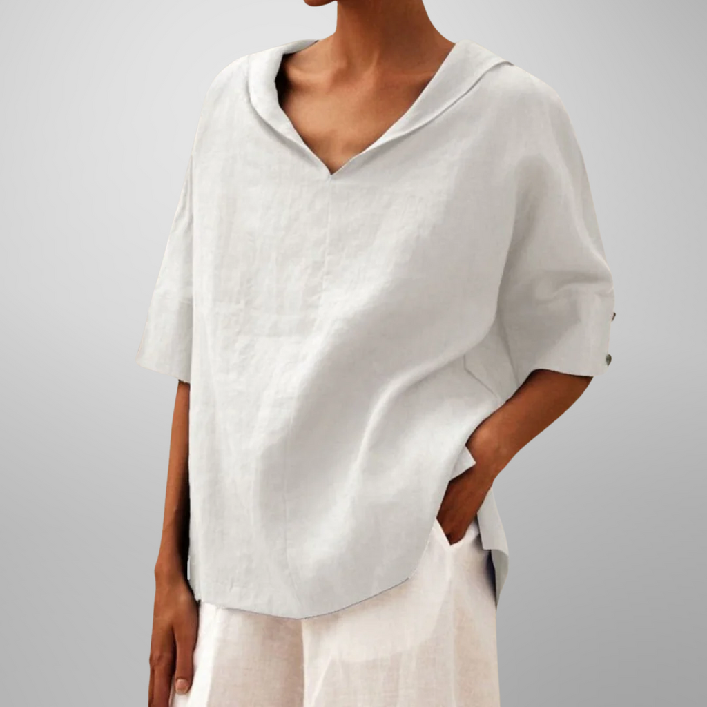 LUCY – Cotton Loose-Fitting Blouse