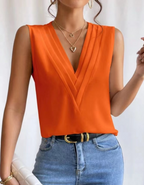JADE - Lightweight Sleeveless V-Neck Top