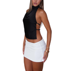 CHINIE – Chic Sleeveless Halter Neck Blouse