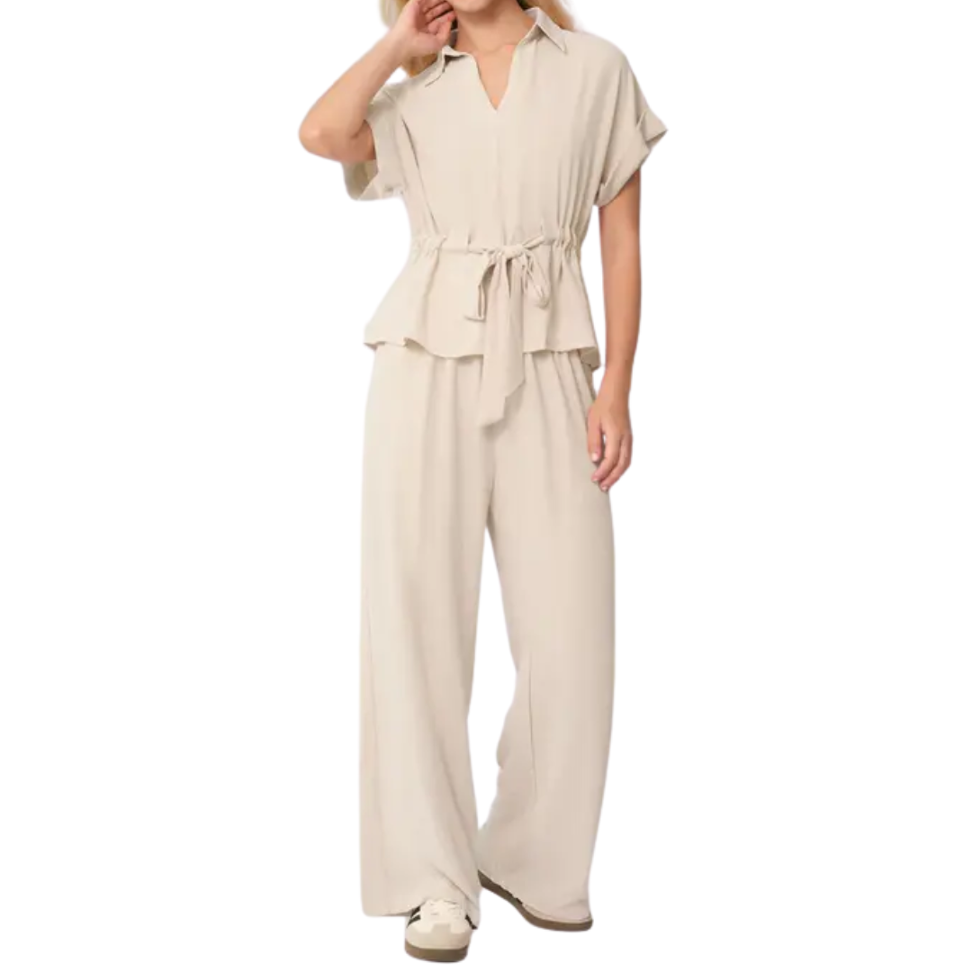 NELLE – Relaxed Collared Wide Leg Co-ord