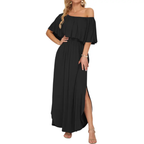 FLORENTINE – Floral Off-Shoulder Ruffle Maxi Dress