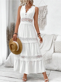 MAIKA - Lace V-Neck Dress