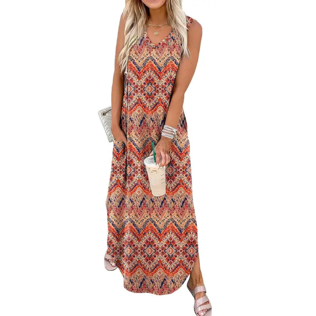 SOLANGE – Breezy Floral Pocket Maxi Dress