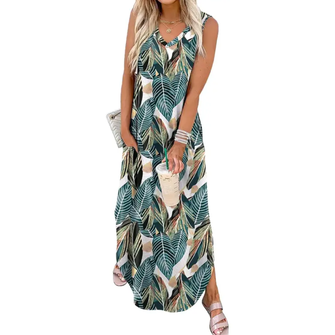 SOLANGE – Breezy Floral Pocket Maxi Dress