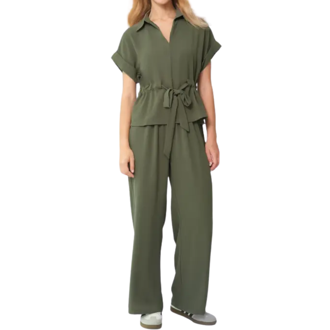 NELLE – Relaxed Collared Wide Leg Co-ord
