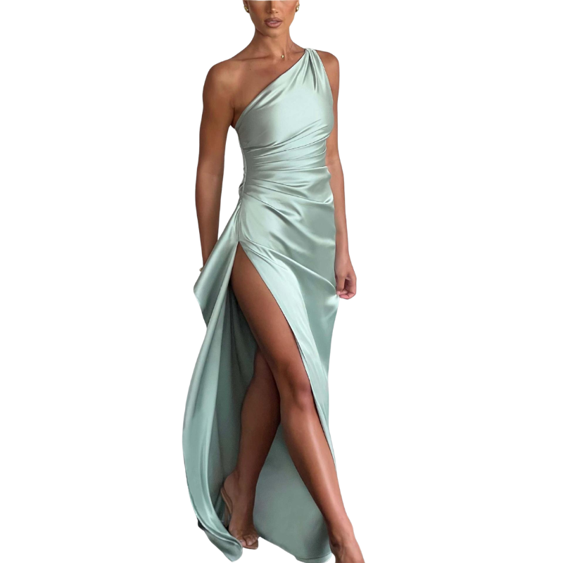 AMBER – Sophisticated One Shoulder Maxi Dress