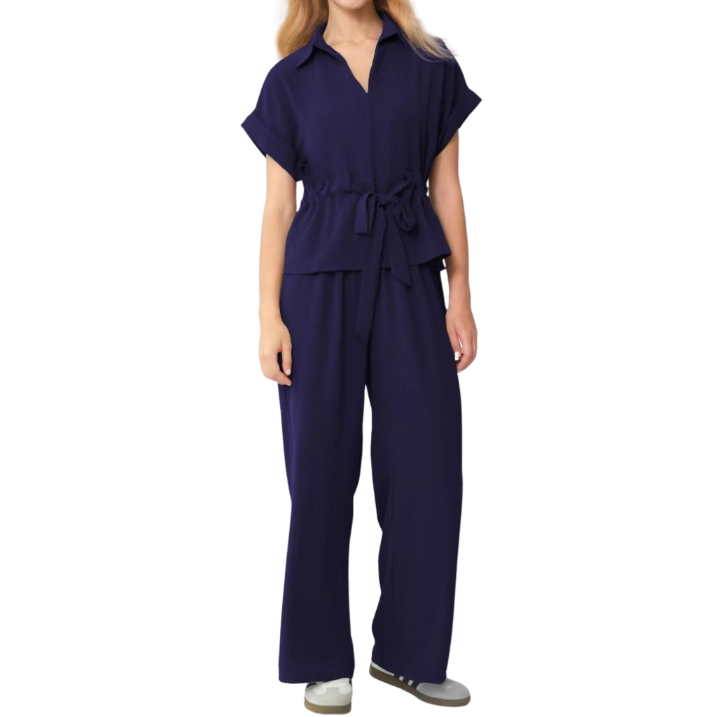 NELLE – Relaxed Collared Wide Leg Co-ord