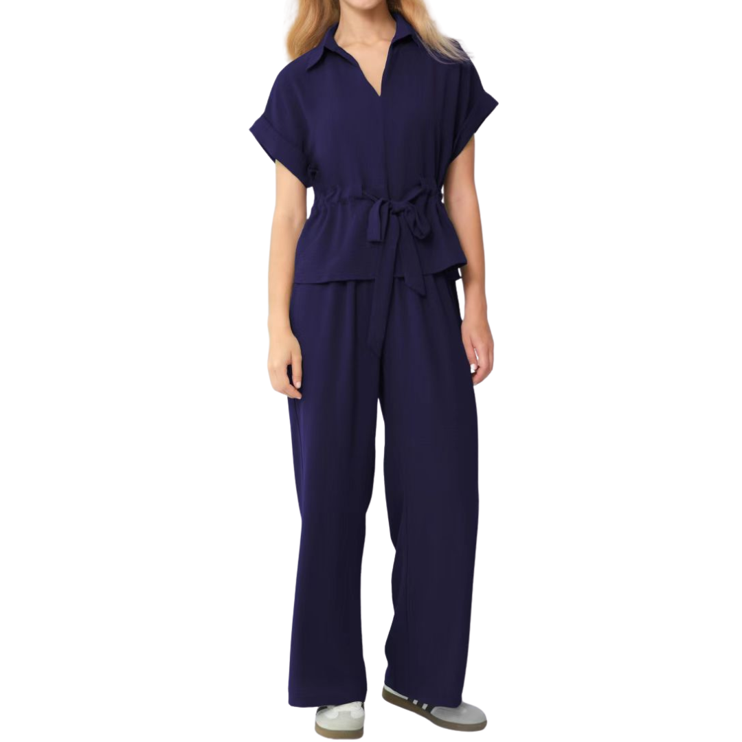 NELLE – Relaxed Collared Wide Leg Co-ord