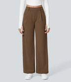 CHARMIE - Casual High Waist Straight Leg Pants
