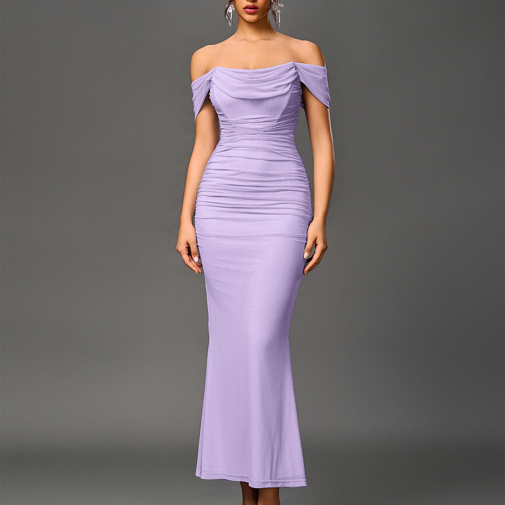 EUNOIA - Elegant Off Shoulder Backless Mermaid Dress